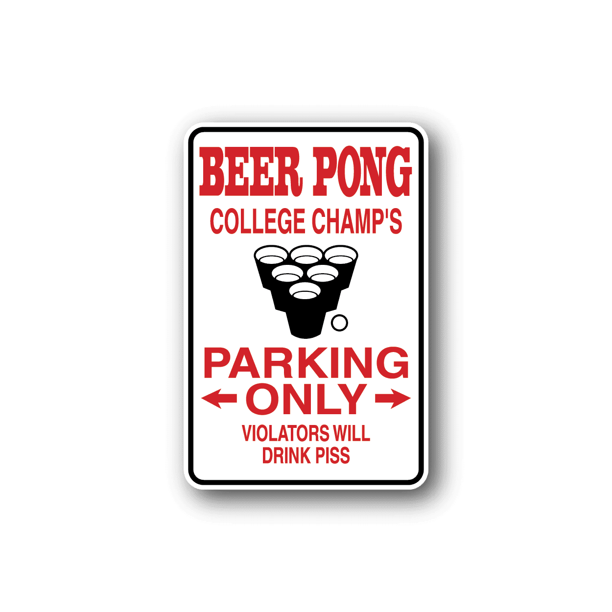 Image of Beer Pong College Champs Parking Sticker