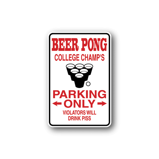 Image of Beer Pong College Champs Parking Sticker