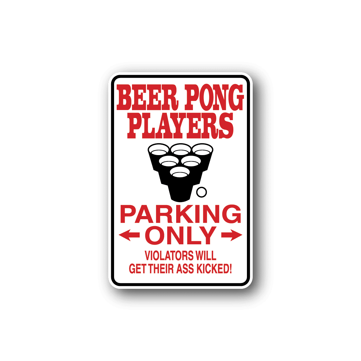 Image of Beer Pong Players Parking Sticker