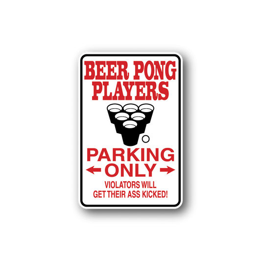 Image of Beer Pong Players Parking Sticker