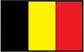 Belgium flag sticker with vertical black, yellow, and red stripes