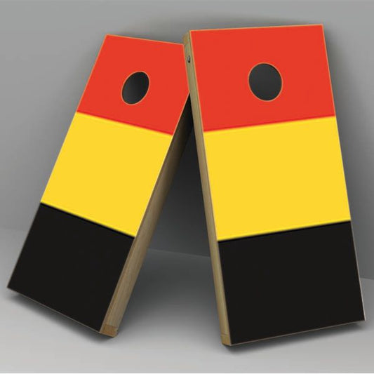 Belgium Flag Cornhole Board Vinyl Decal Wrap