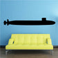 Nautilus class submarine decal, black silhouette with conning tower and periscope.
