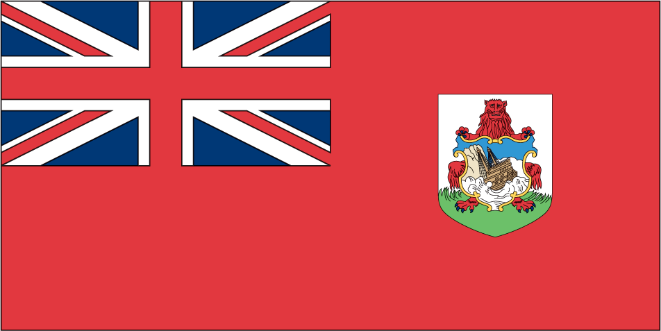 Bermuda Flag Sticker, isolated printed sticker artwork
