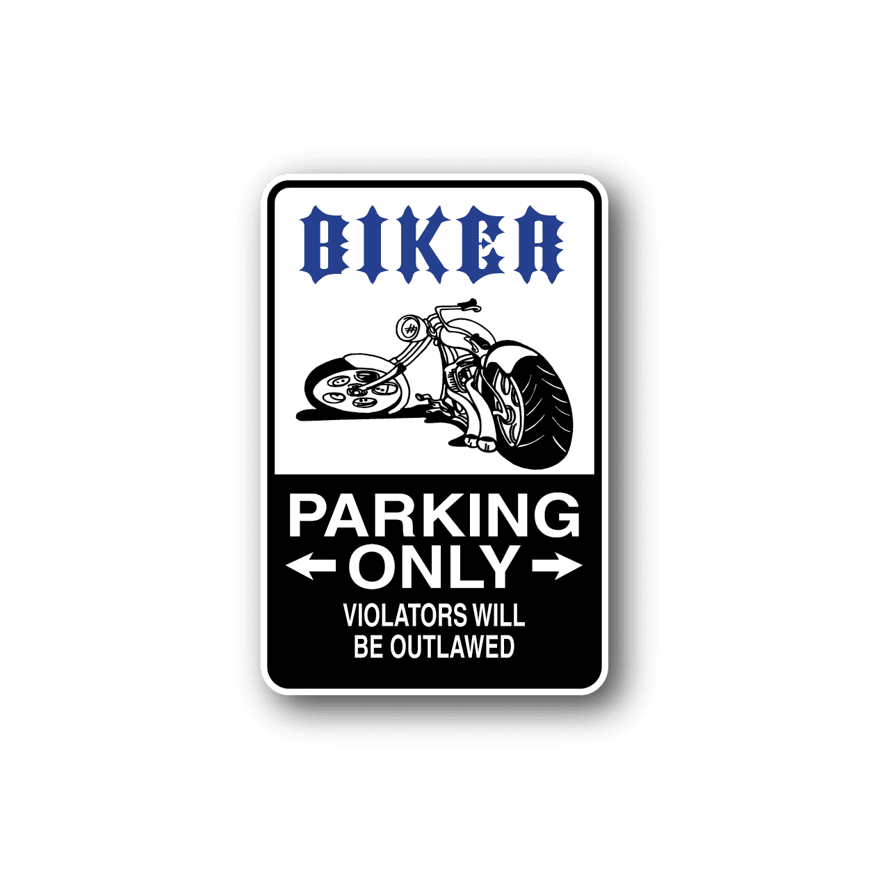 Image of Biker Parking Only Sticker