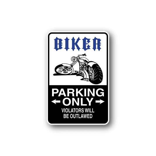 Image of Biker Parking Only Sticker