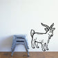 Billy Goat decal sticker, black outline of standing goat