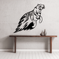 Tiger decal with black tiger face and body silhouette