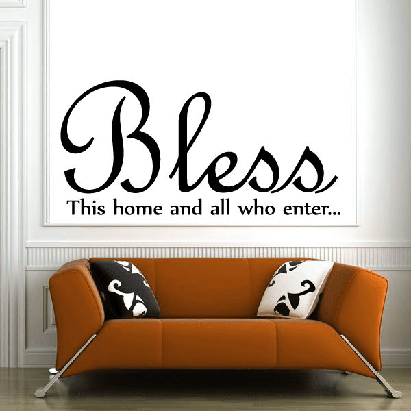 Image of Bless this home and all who enter Decal