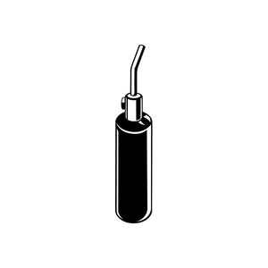 Black blow torch tool decal sticker with metal nozzle