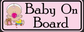 Baby Girl on Board Rectangle Sticker, isolated printed sticker artwork
