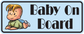 Toddler Boy On Board Sticker, isolated printed sticker artwork