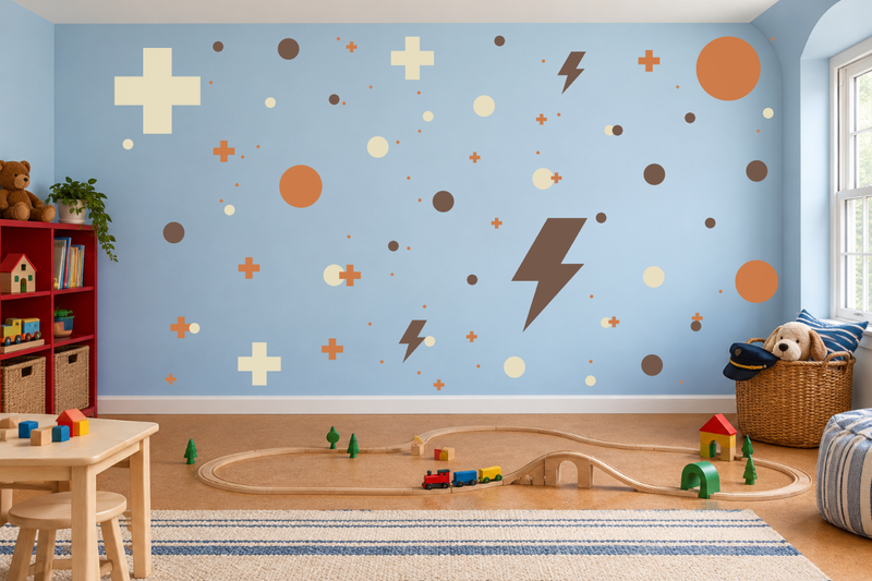 Bold Little Bolts Wall Decal Kit