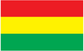 Bolivia flag sticker with red, yellow, and green horizontal stripes