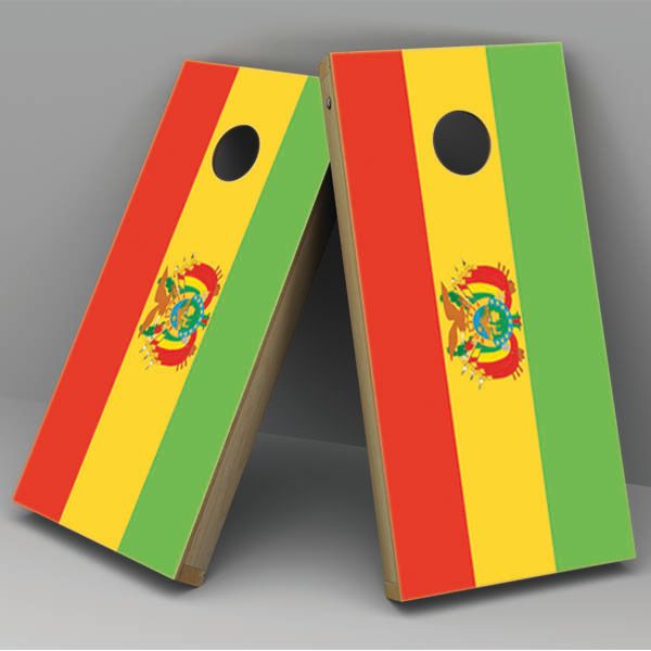 Bolivia Flag Cornhole Board Vinyl Decal Wrap