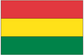 Bolivia flag sticker with red, yellow, and green horizontal stripes