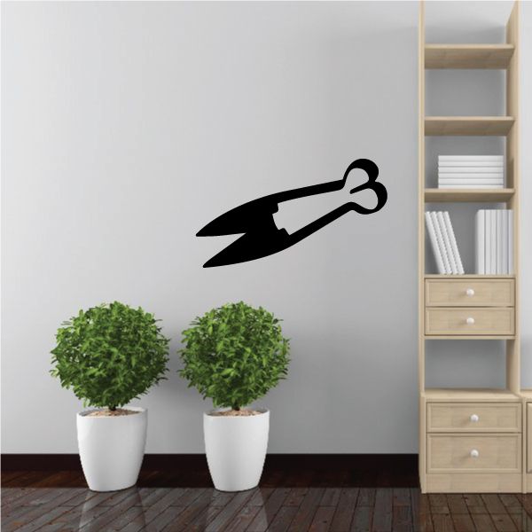 Black bone and shovel wall decal