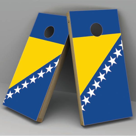 Bosnia Herzegovina Flag Cornhole Board Vinyl Decal Wrap