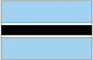 Rectangular Botswana flag sticker with blue field and black stripe bordered by white