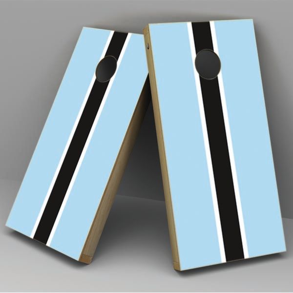 Botswana Flag Cornhole Board Vinyl Decal Wrap