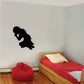 Bow­ing praying girl wall decal in black silhouette with bowed head and hands together