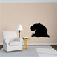Shepherd dog silhouette wall decal, black bowing posture