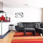 Pig head wall decal set with two cartoon animal head outlines