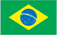Brazil flag sticker with green field, yellow diamond, blue globe with stars