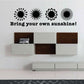 Wall decal set with sunburst icons and text 'Bring your own sunshine!'