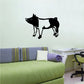 Black pig and piglet wall decal silhouette