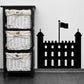 Black Buckingham Palace silhouette decal with flag and castle tower detail