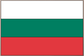 Bulgaria flag sticker with horizontal green, white, and red stripes on a rectangle