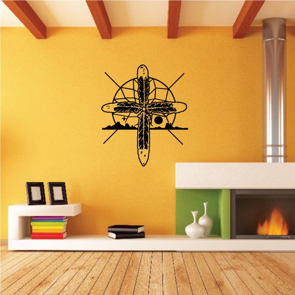 Bull riding wall decal vinyl showing a black rodeo bull cross graphic