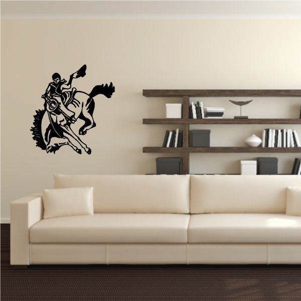 Image of Bull Riding Wall Decal - Vinyl Decal - Car Decal - 034