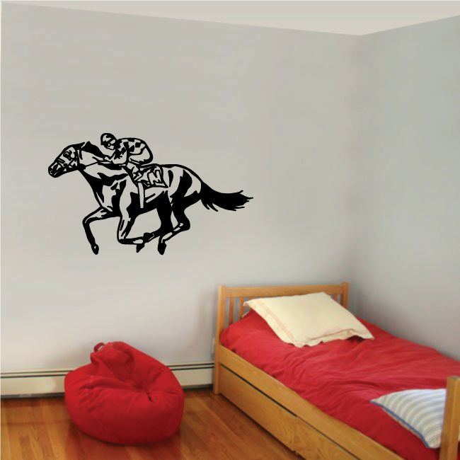 Bull riding wall decal with black bull and rider silhouette