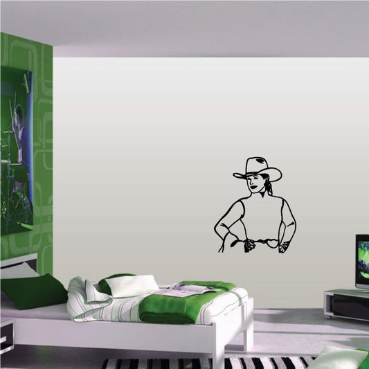 Image of Bull Riding Wall Decal - Vinyl Decal - Car Decal - 055