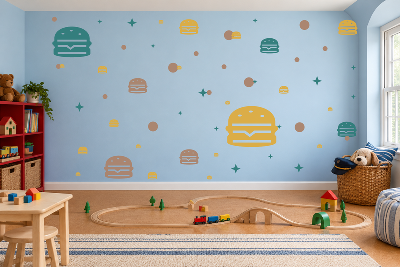 Burger Buddies Wall Decal Kit
