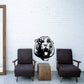 Tiger head decal, black and white roaring tiger face