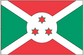 Burundi flag sticker with white cross and shield showing red stars