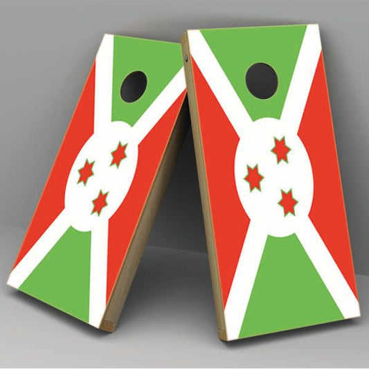 Burundi Flag Cornhole Board Vinyl Decal Wrap