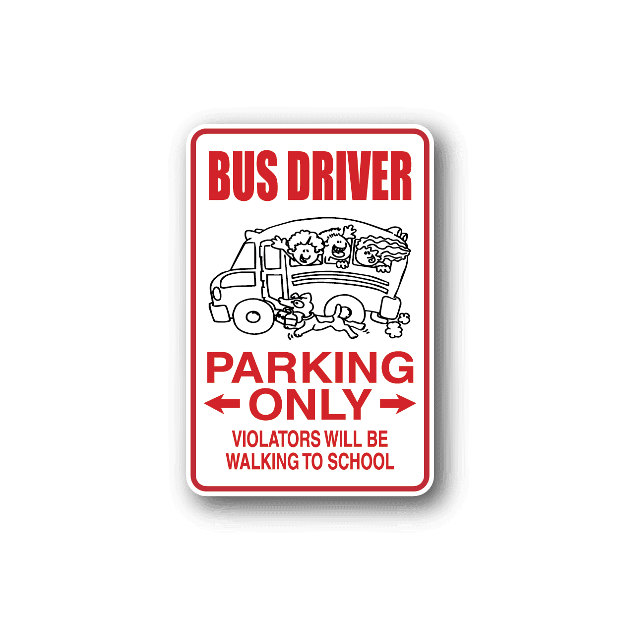 Image of Bus Driver Parking Only Sticker