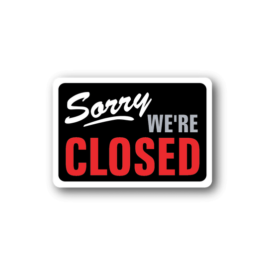 Image of Business Open Closed Sign Wall Decal - Vinyl Sticker - Car Sticker - Die Cut Sticker - CD001