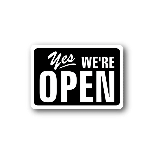 Image of Business Open Closed Sign Wall Decal - Vinyl Sticker - Car Sticker - Die Cut Sticker - CD002