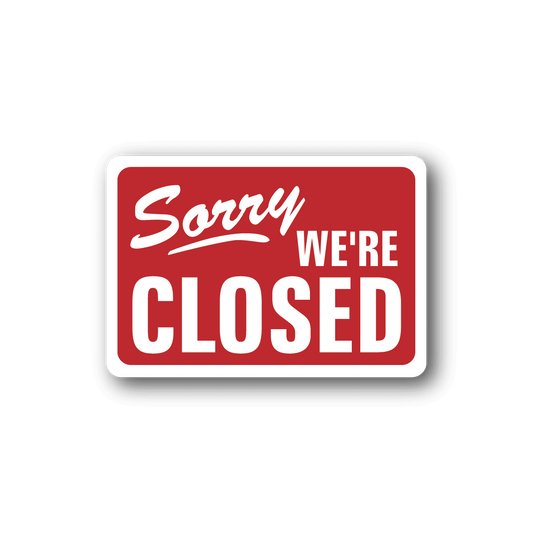 Image of Business Open Closed Sign Wall Decal - Vinyl Sticker - Car Sticker - Die Cut Sticker - CD007