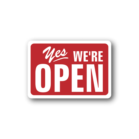 Image of Business Open Closed Sign Wall Decal - Vinyl Sticker - Car Sticker - Die Cut Sticker - CD008