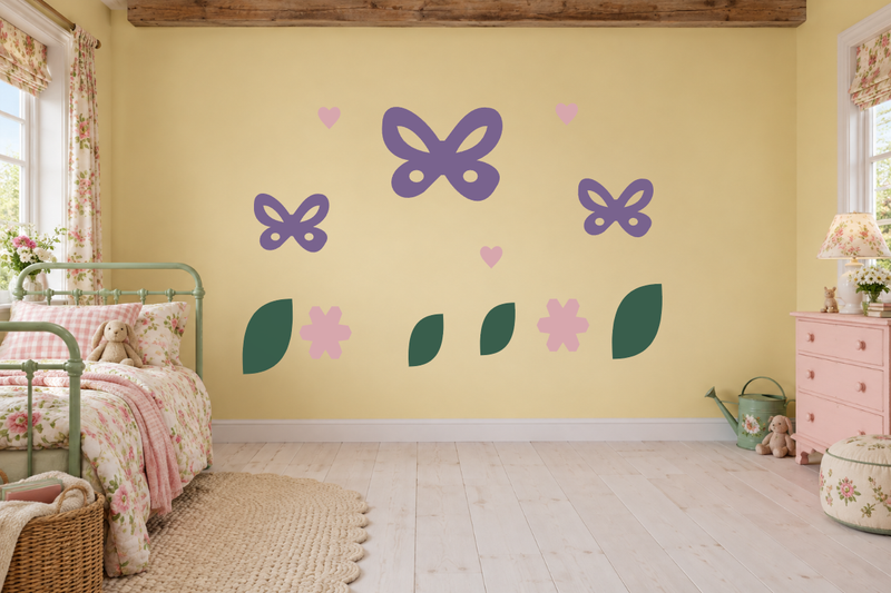 Butterfly Meadow Flight Wall Decal Kit