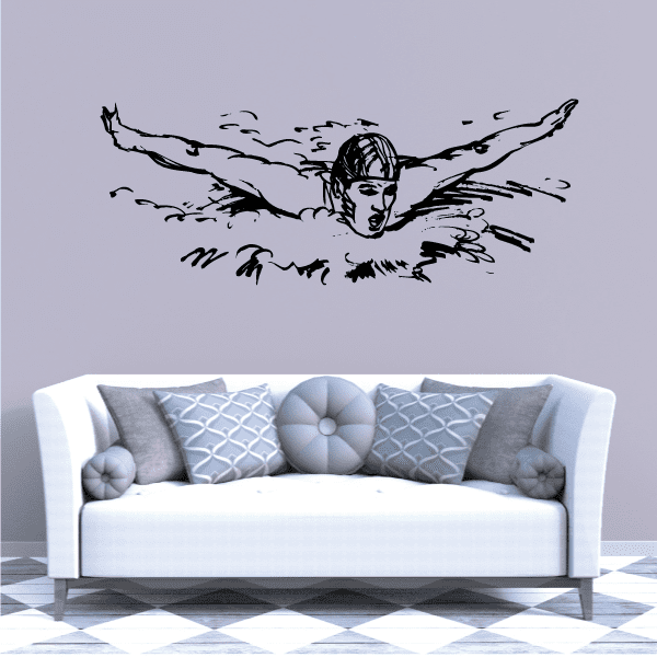 Image of Butterfly Swimmer Decal 