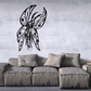 Butterfly vinyl wall decal with black ornate wings design