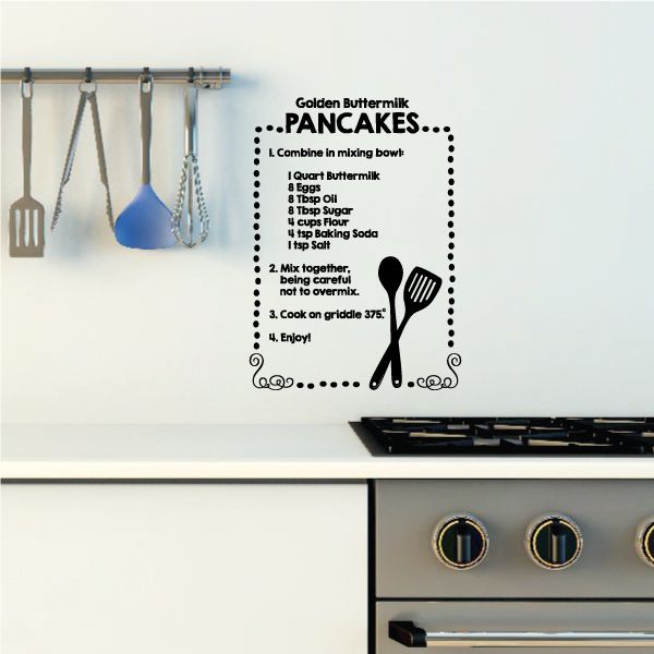 Image of Buttermilk Pancakes Recipe Wall Decal