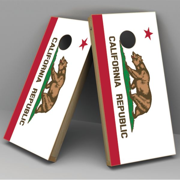 California Flag Cornhole Board Vinyl Decal Wrap